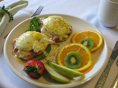 Eggs Benedict with local Nova Scotia ingredients